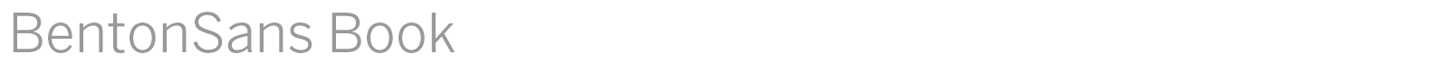BentonSans Book font preview
